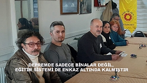 Depremde Sadece Binalar Değil, Eğitim Sistemi de Enkaz Altında Kalmıştır.